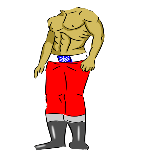 Bodybuilder without head vector illustration Free SVG