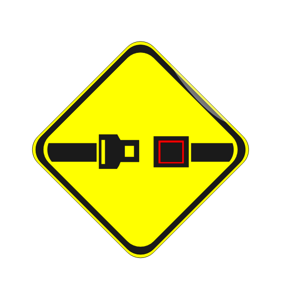 Buckle up road symbol Free SVG