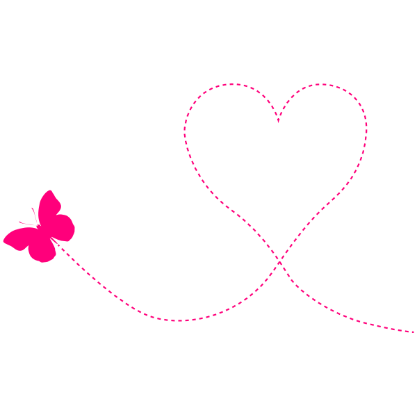 Butterfly Heart Trail Free SVG
