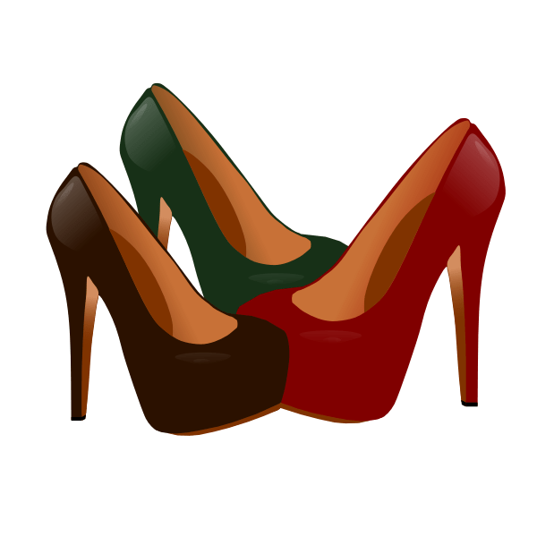 Female high heel shoes vector drawing Free SVG