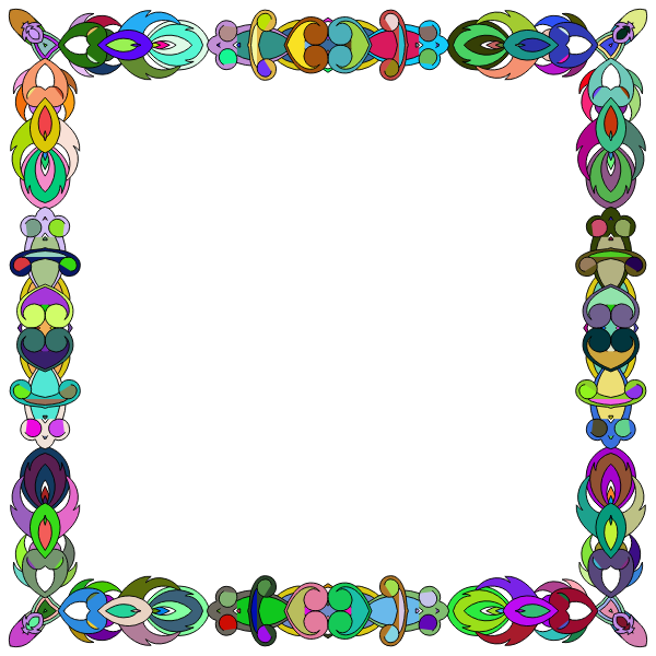 Colorful Abstract Frame 2 Free SVG