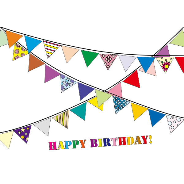 Colorful party banners Free SVG