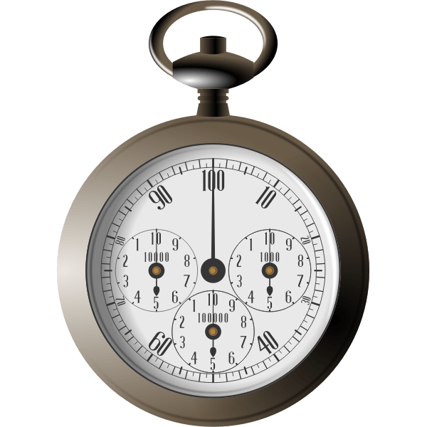 Vector illustration of mechanical pedometer with keyring hook Free SVG