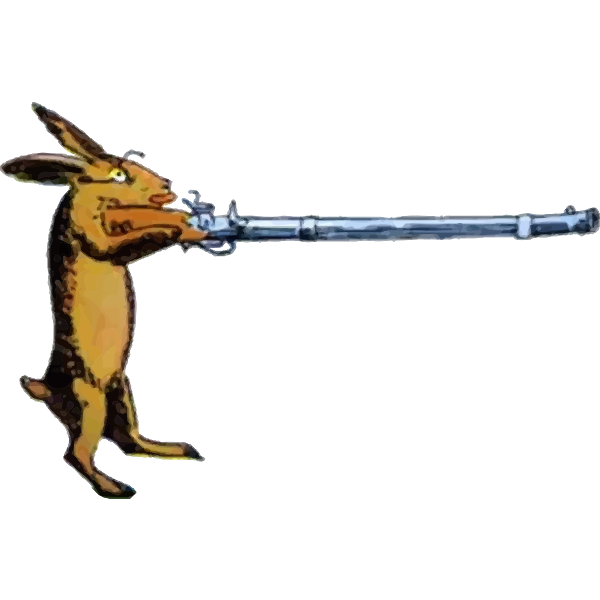 Dangerous rabbit Free SVG