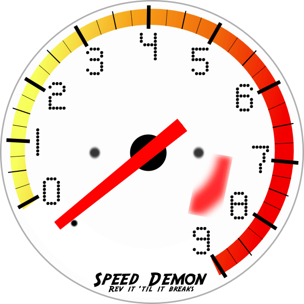 Tachometer vector image Free SVG