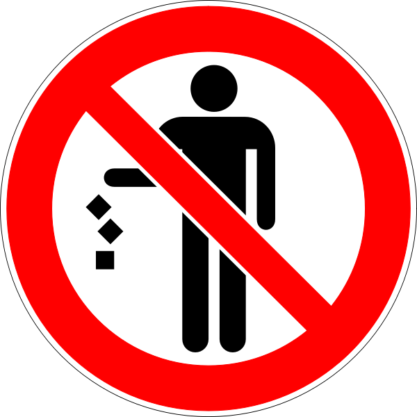 Do not litter sign vector graphics Free SVG