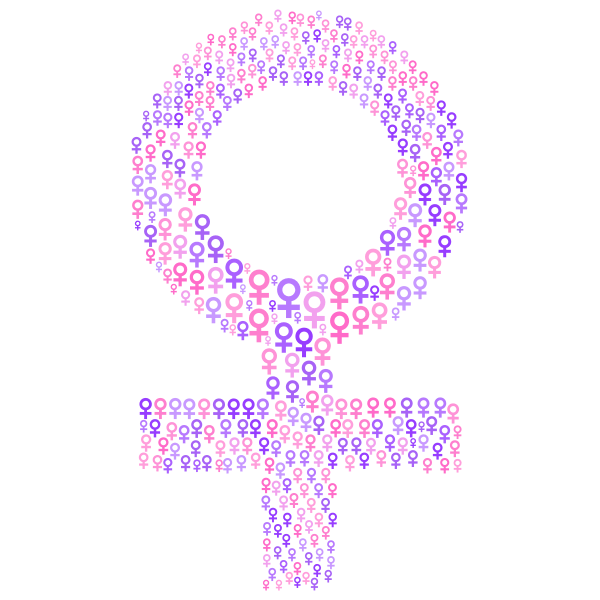 Female symbol in color Free SVG