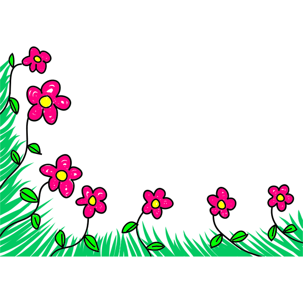 Floral Border Free SVG