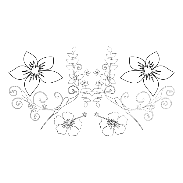Flower Line Art SVG