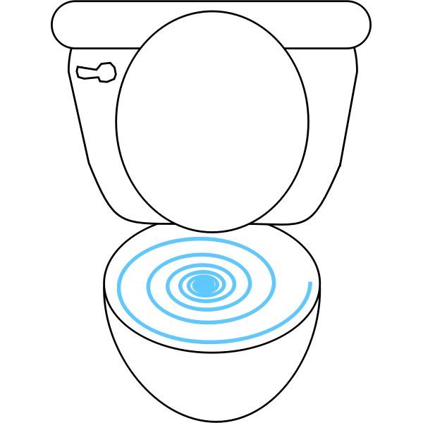 Swirly toilet vector clip art Free SVG