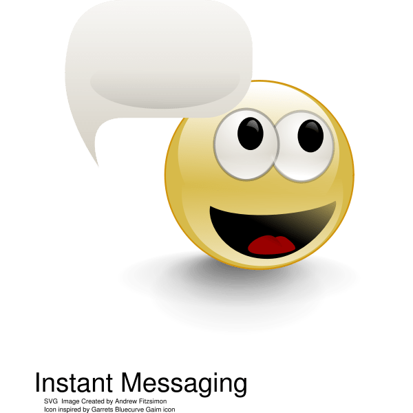 Vector illustration of emoticon with talking bubble Free SVG