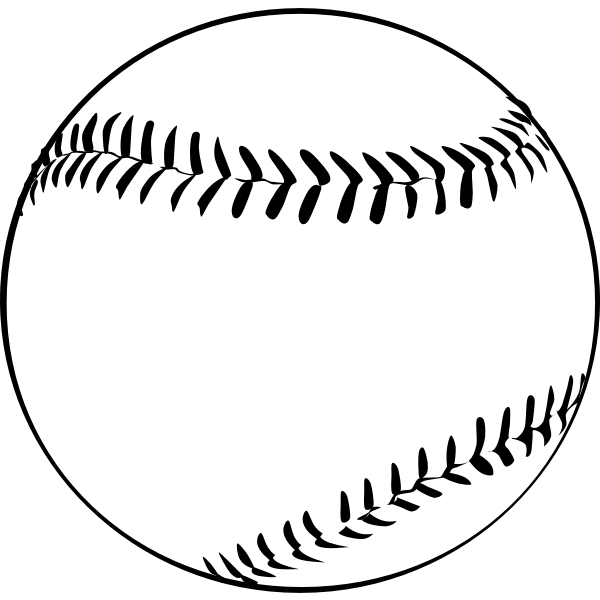 Vector image of baseball ball Free SVG