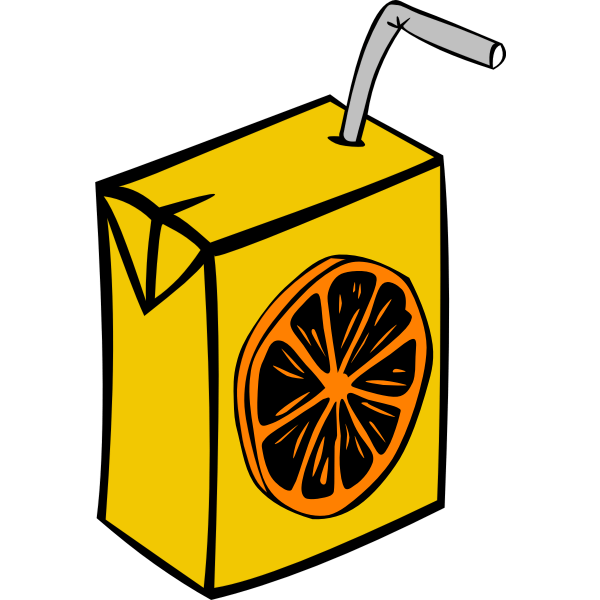 Orange juice box vector Free SVG