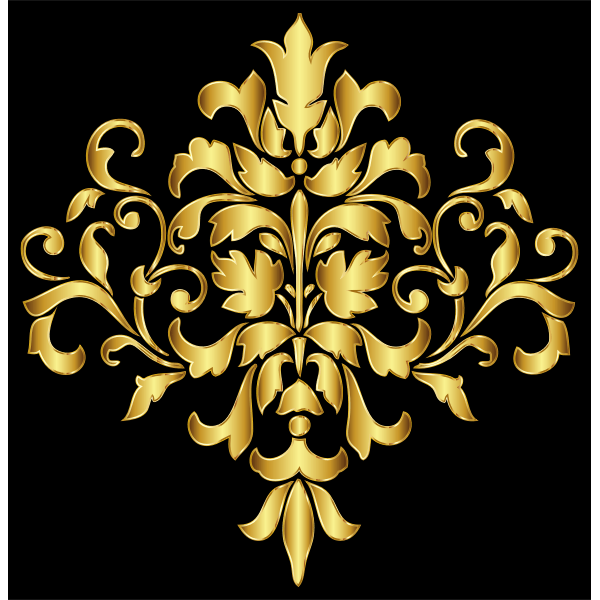 Gold Damask Design Free SVG