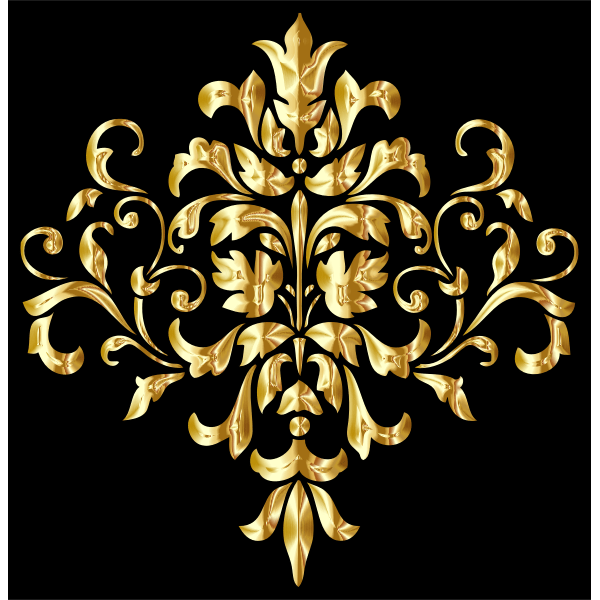 Golden Damask Design Free SVG