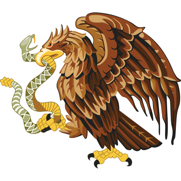 Golden eagle with snake Free SVG
