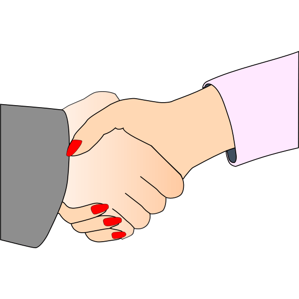 Hand shake vector clip art Free SVG
