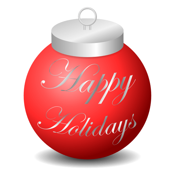 Happy Holidays Ornament Vector Free SVG