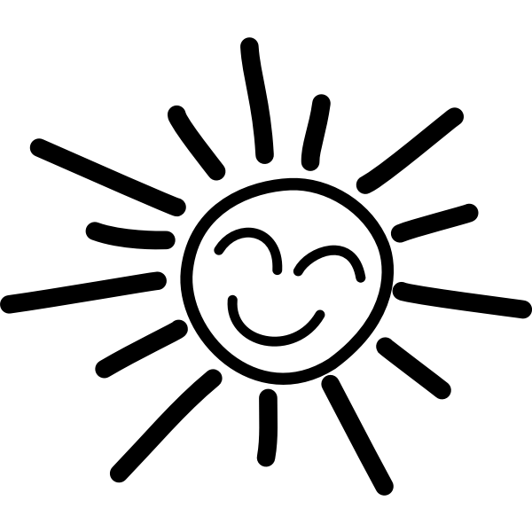 Happy sun vector graphics Free SVG