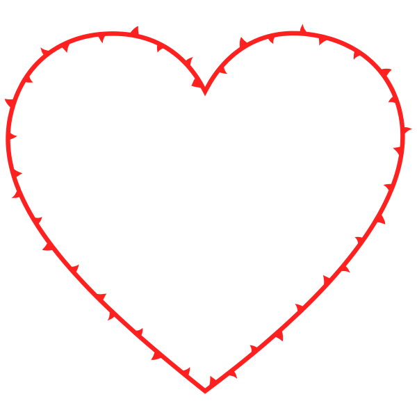 Heart of thorns image Free SVG