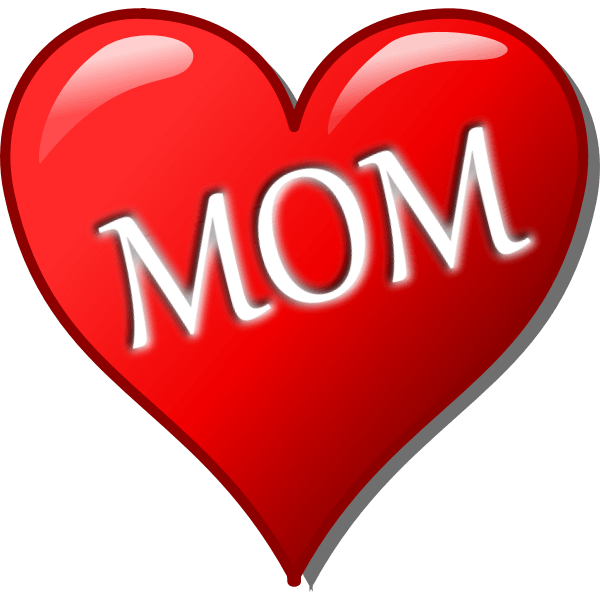 Mother's day heart vector image Free SVG