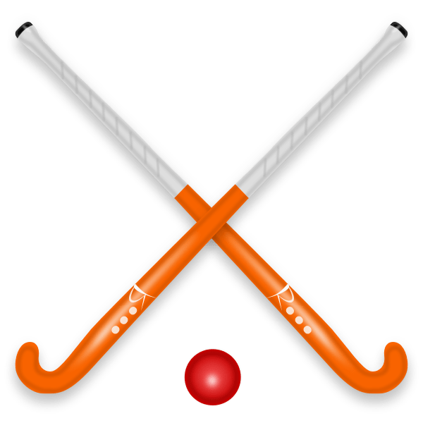 Hockey stick and ball Free SVG