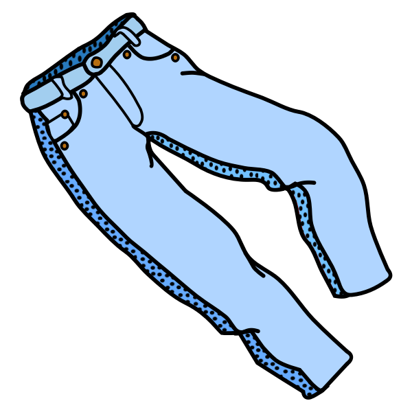Coloured line art vector image of trousers Free SVG