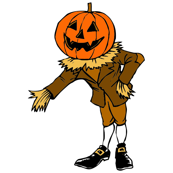 Pumpkin guy clip art Free SVG