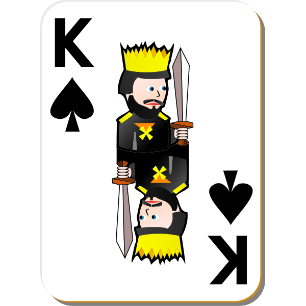 King of Spades playing card vector image Free SVG