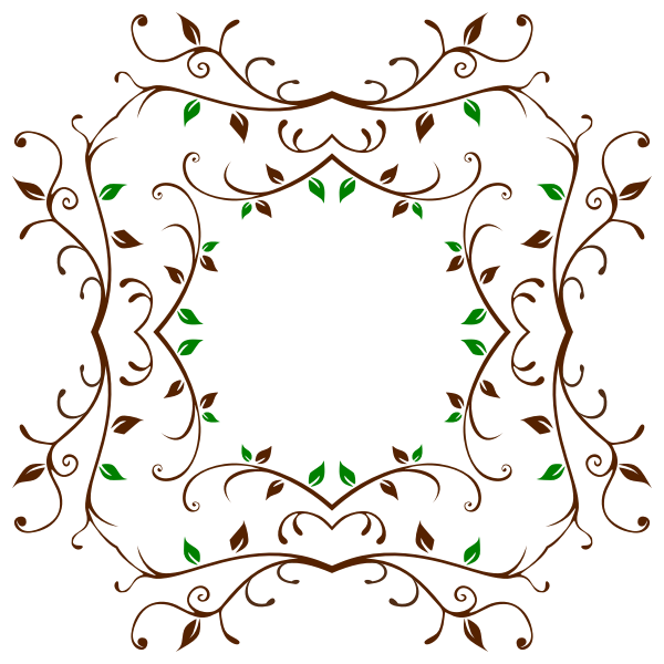 Leafy Vine Frame Free SVG
