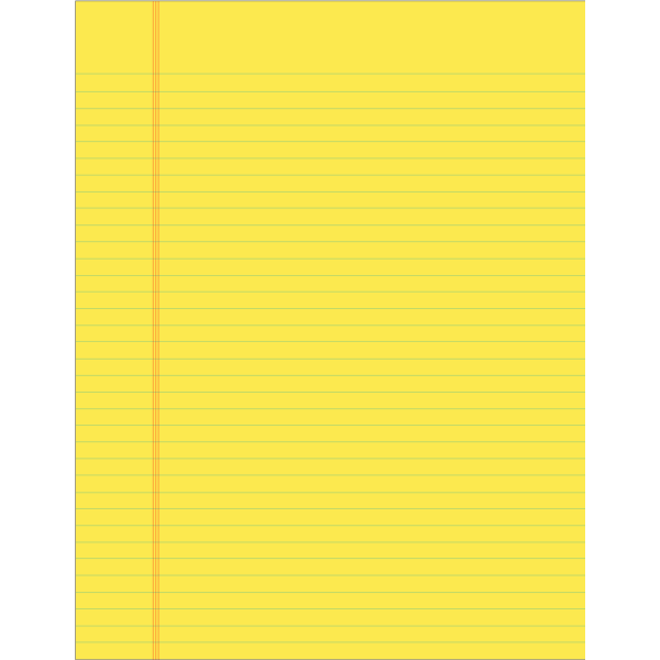 Yellow Lined Paper Clipart