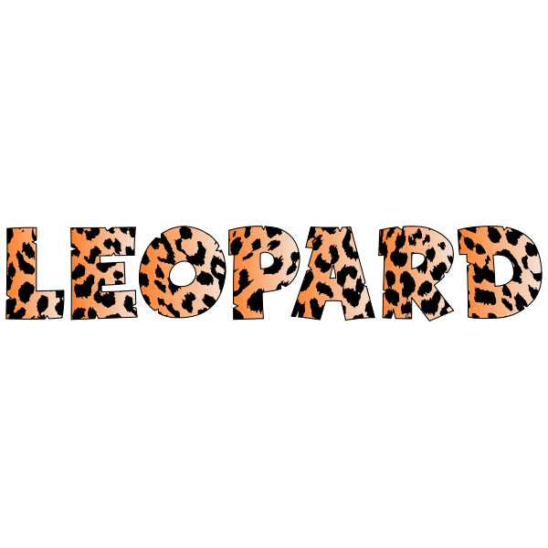 Leopard Typography 2 Free SVG