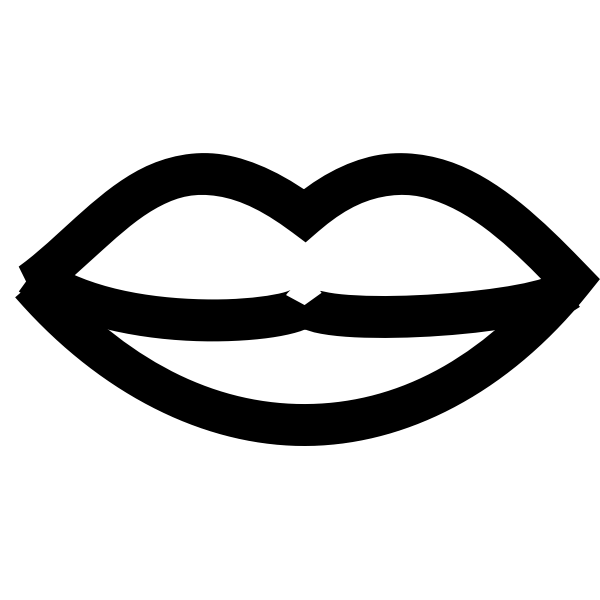 Lips Black And White Clip Art