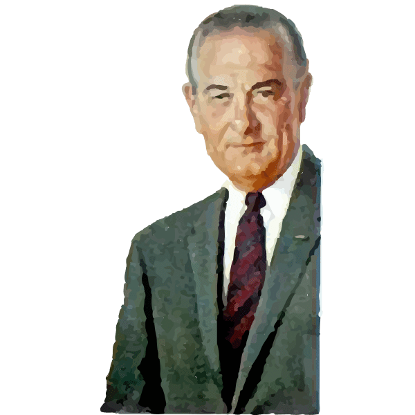 Lyndon B Johnson portrait vector image Free SVG