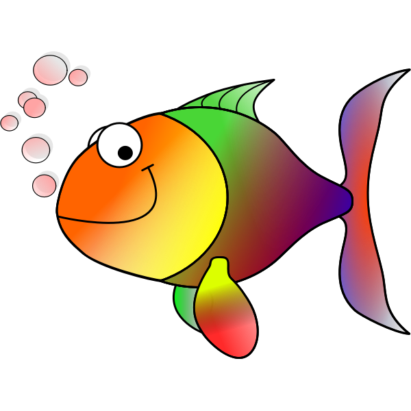 Happy fish vector illustration Free SVG