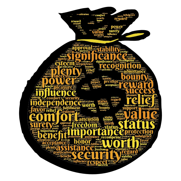 Money typography vector image Free SVG