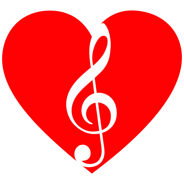 Music Note Heart SVG