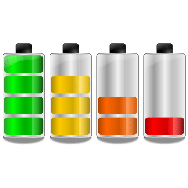 Different battery levels Free SVG