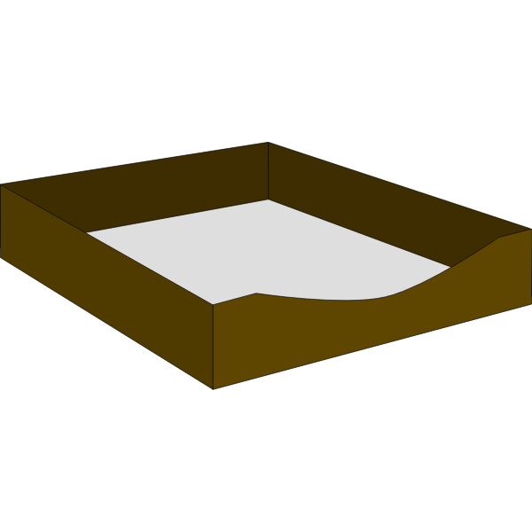 Paper letter tray Free SVG