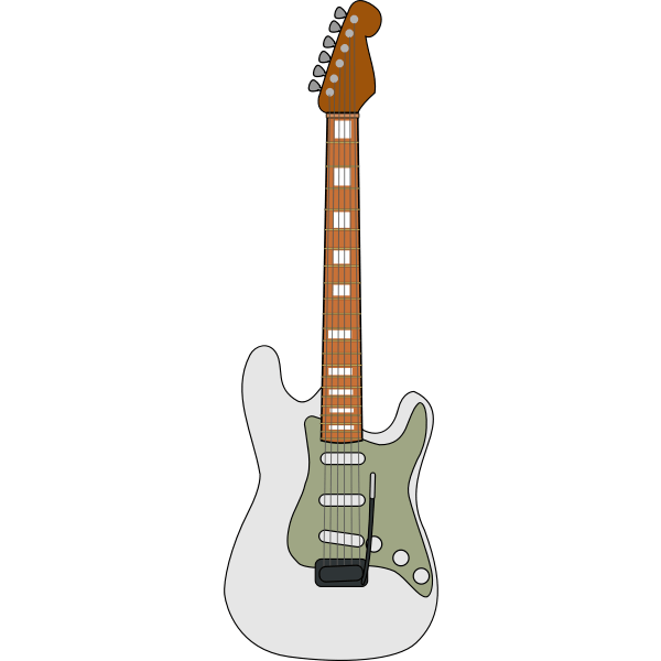 Electric guitar vector art Free SVG