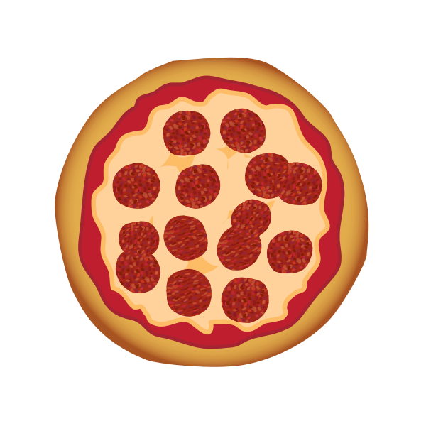 Pepperoni pizza vector illustration Free SVG
