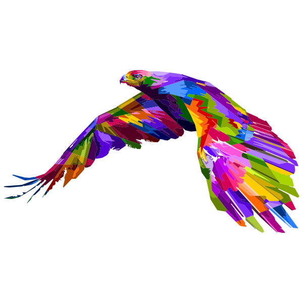 Prismatic geometric eagle Free SVG