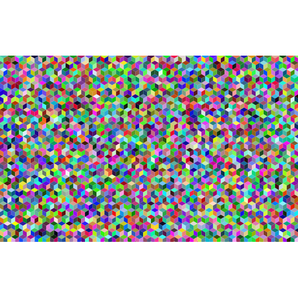 Prismatic Isometric Cubes Pattern Free SVG