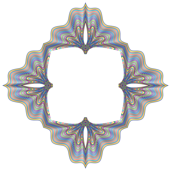 Prismatic Waves Frame 2 Free SVG