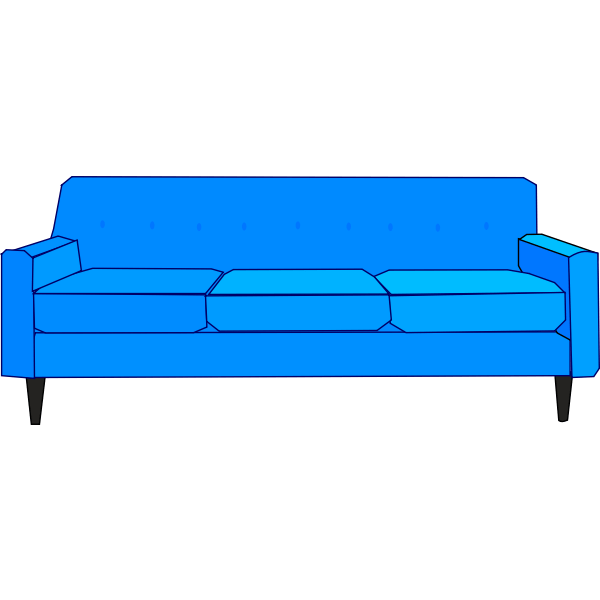 Blue sofa Free SVG