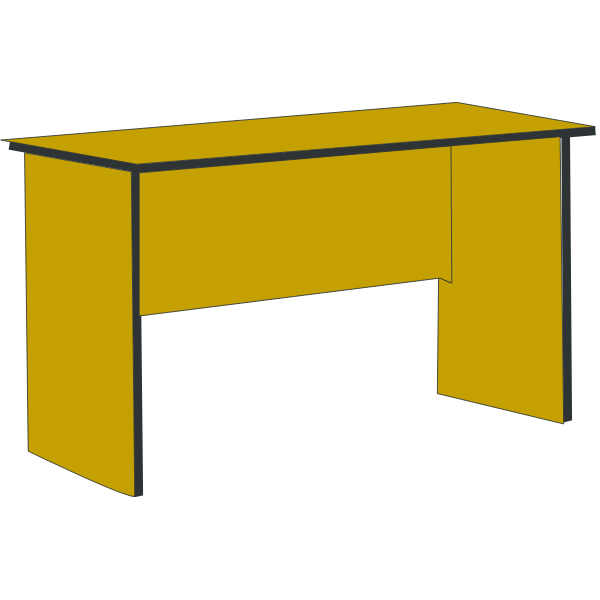 Yellow desk Free SVG