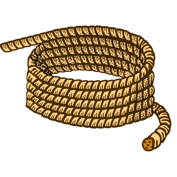 Coloured lineart vector image of rope Free SVG