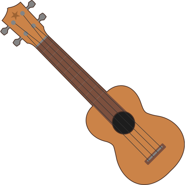 Simple ukulele outline Free SVG