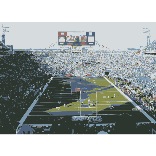 Superbowl Football Stadium Color Free SVG