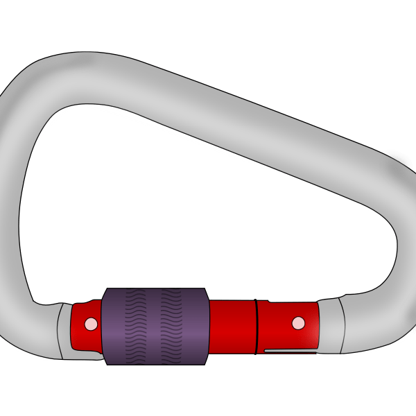 Vector illustration of carabiner Free SVG